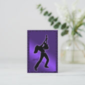 "Paarse Majestic"-kaart Visitekaartje (Staand voorkant)