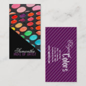 Paarse make-up Artist Palette Brush Visitekaartje (Voorkant / Achterkant)