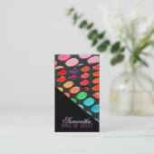 Paarse make-up Artist Palette Brush Visitekaartje (Staand voorkant)