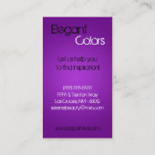 Paarse make-up Artist Palette Brush Visitekaartje (Achterkant)