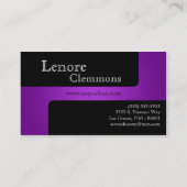 Paarse make-up artist palette Visitekaartje (Achterkant)