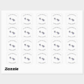 Paarse Makeup Eyes Girly Beauty Bookplate Vierkante Sticker (Vel)