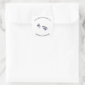 Paarse Makeup Eyes Girly Beauty Bookplate Vierkante Sticker (Tas)