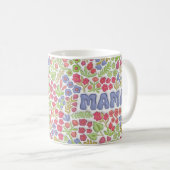 Paarse Mama Boho Bloemendecor 3D Effect Koffiemok (Voorkant rechts)