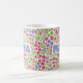 Paarse Mama Boho Bloemendecor 3D Effect Koffiemok (Center)