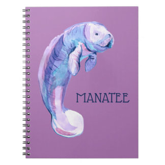 Paarse manatee notitieboek