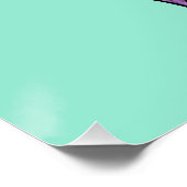 Paarse mandala achtige inktgetekende Abstracte blo Poster (Hoek)