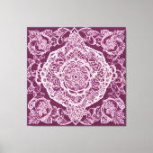 Paarse mandala AI-kunst  Canvas Afdruk (Voorkant)