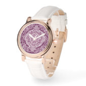Paarse mandala AI-kunst  Horloge (Hoek)