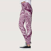 Paarse mandala AI-kunst  Leggings (Links)