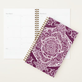 Paarse mandala AI-kunst Planner