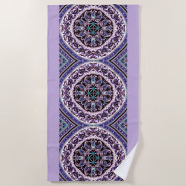 Paarse Mandala Beach Towel Strandlaken