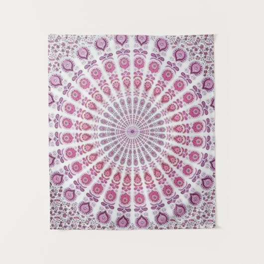 Paarse Mandala Bohemian Tapestry Wand Hanging Wandkleed (Voorkant)