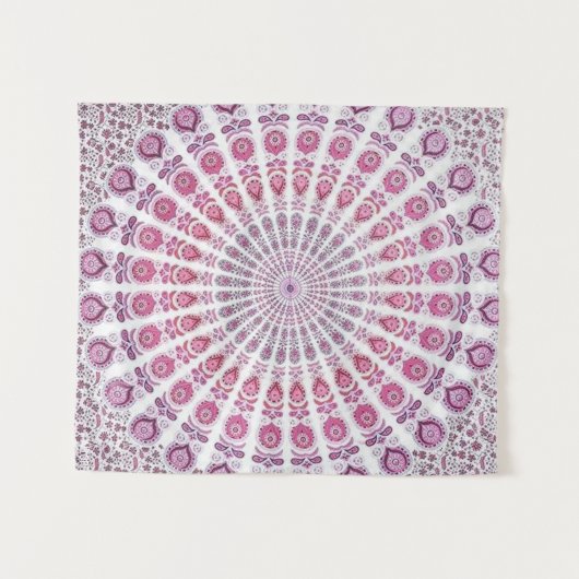 Paarse Mandala Bohemian Tapestry Wand Hanging Wandkleed (Voorkant (horizontaal))