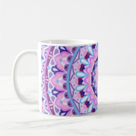 Paarse Mandala Boho Geometrisch Patroon Gezellig Koffiemok