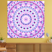 Paarse Mandala Boho Kunst Geometrisch Patroon Leve Canvas Afdruk (Insitu (Woonkamer))