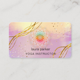 Paarse Mandala Boho Meditation Holistic Yoga Visitekaartje