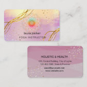 Paarse Mandala Boho Meditation Holistic Yoga Visitekaartje (Voorkant / Achterkant)