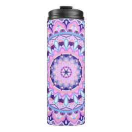 Paarse Mandala Boho Reis Geometrisch Patroon Knus Thermosbeker