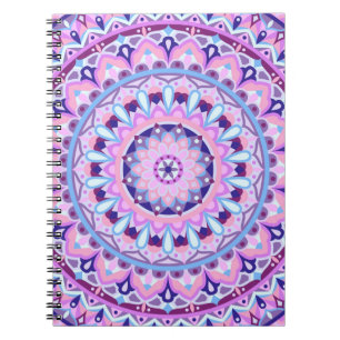 Paarse Mandala Boho Spiritueel Geometrisch Patroon Notitieboek
