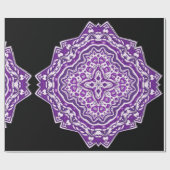 paarse mandala-cadeauverpakking cadeaupapier (Vlak)