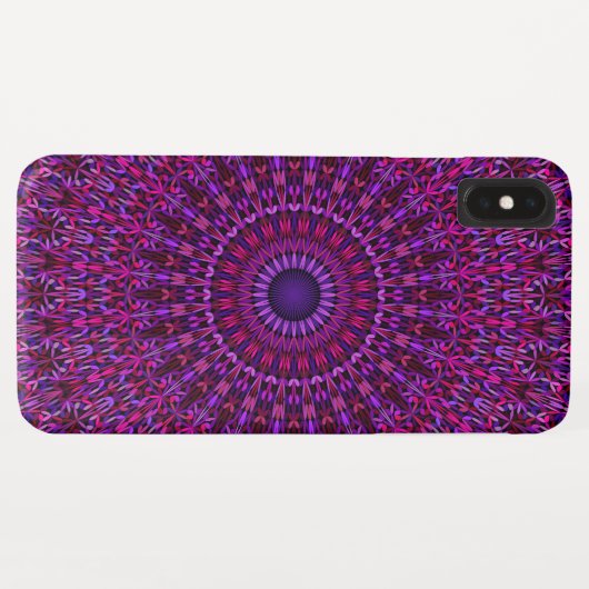 Paarse Mandala Case-Mate iPhone Case (Achterkant (horizontaal))