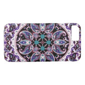 Paarse Mandala Case-Mate iPhone Case (Achterkant (Horizontaal))