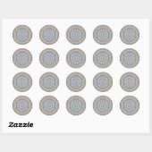 Paarse Mandala Classic Round Sticker (Vel)