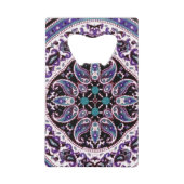 Paarse Mandala Creditkaart Flessenopener (Voorkant)