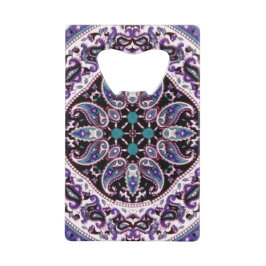 Paarse Mandala Creditkaart Flessenopener