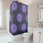 Paarse Mandala Douchegordijn (In situ)