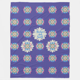 Paarse Mandala Fleece 60 x 80 Deken