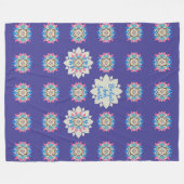 Paarse Mandala Fleece 60 x 80 Deken (Voorkant (Horizontaal))