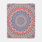 Paarse Mandala Fleece Deken (Voorkant)
