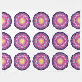 Paarse mandala fleece deken (Voorkant (Horizontaal))