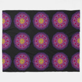 Paarse mandala fleece deken (Voorkant (Horizontaal))