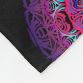 Paarse mandala fleece deken (Hoek)