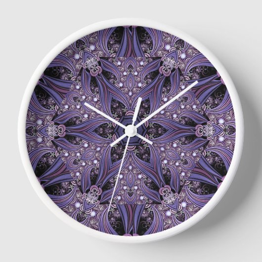 Paarse Mandala Geometric Floral Psychedelic Trippy (Voorkant)
