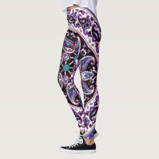 Paarse Mandala Gepatenteerde Leggings (Links)