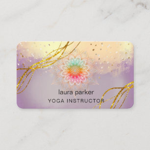 Paarse Mandala Gold Meditation Holistic Elegant Visitekaartje