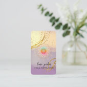 Paarse Mandala Gold Meditation Holistic Elegant Visitekaartje (Staand voorkant)