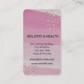 Paarse Mandala Gold Meditation Holistic Elegant Visitekaartje (Achterkant)