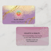 Paarse Mandala Gold Meditation Holistic Elegant Visitekaartje (Voorkant / Achterkant)