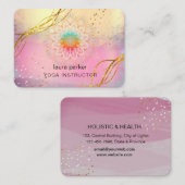 Paarse Mandala Gold Meditation Holistic Yoga Visitekaartje (Voorkant / Achterkant)