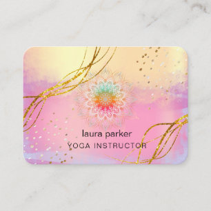 Paarse Mandala Gold Meditation Holistic Yoga Visitekaartje