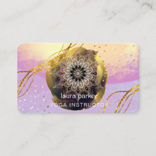 Paarse Mandala Gold Meditation Yoga Health Visitekaartje