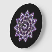Paarse Mandala Grote Klok (Hoek)