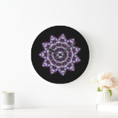 Paarse Mandala Grote Klok (Huis)