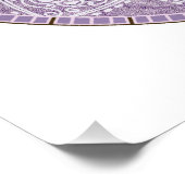 Paarse Mandala Grunge Circle Meditation Perfect Poster (Hoek)