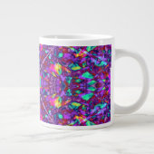 Paarse Mandala Hippie Patroon Grote Koffiekop (Rechts)